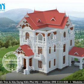 Thiết kế tổng thể biệt thự cổ điển 3 tầng cao cấp tại Thanh Hóa