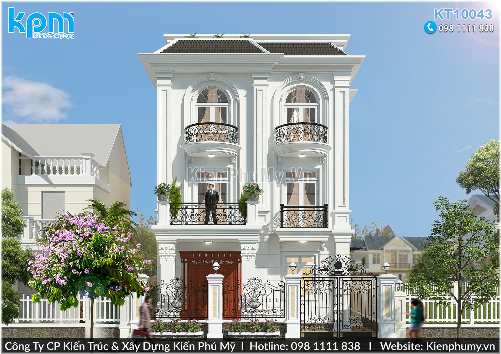 Mẫu biệt thự song lập kiến trúc Địa Trung Hải đẹp tại Sài Gòn  Mã số AChi  32200